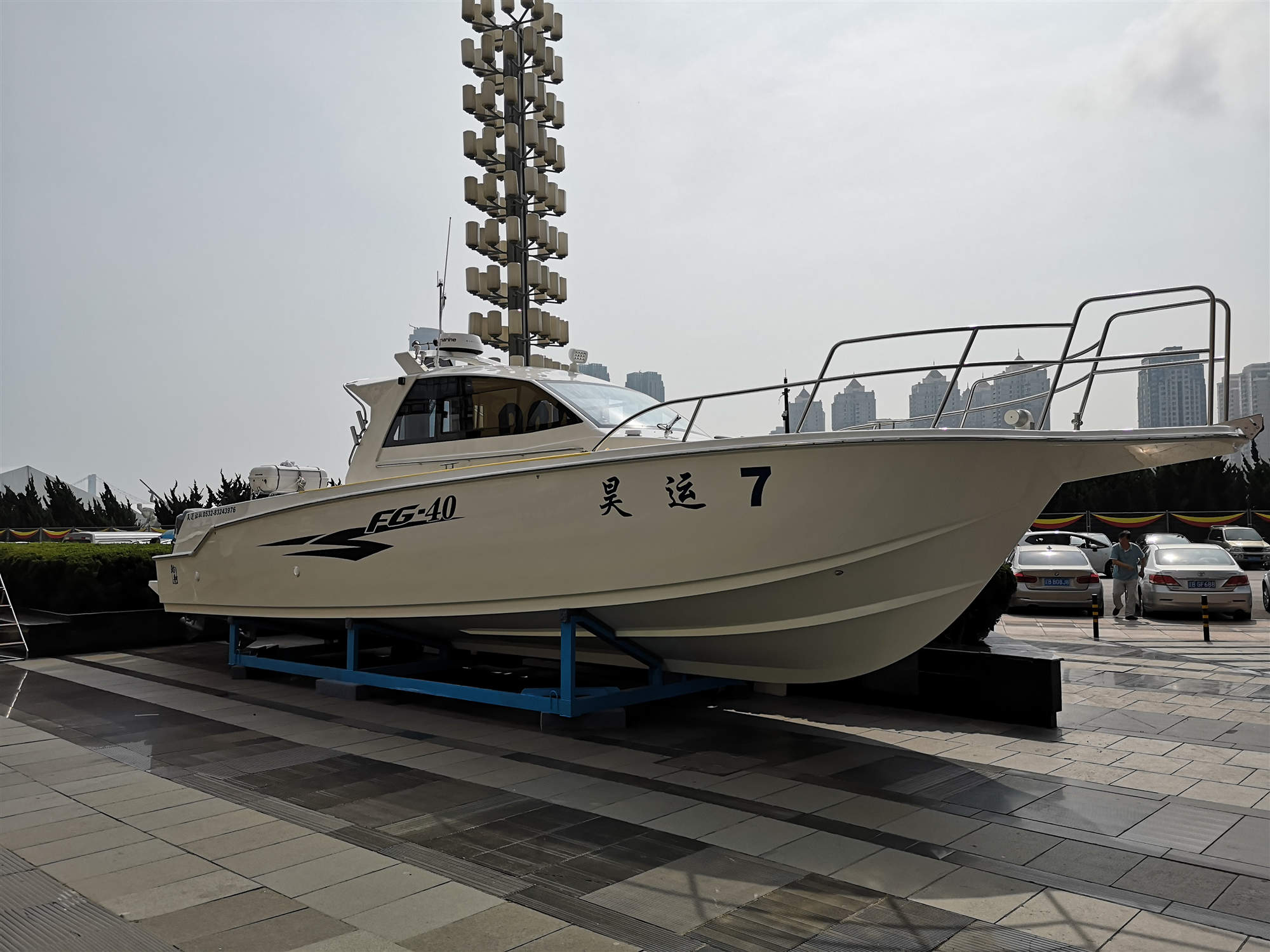 Grandsea 40ft /12m Outboard Fiberglass Cabin Japanese Model Fishing Boat for Sale